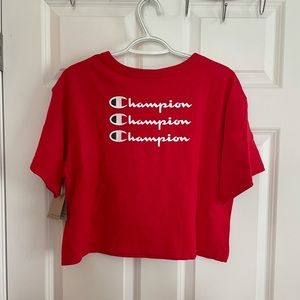 NWT Champion T-shirt w/ Logo Back